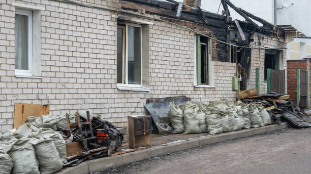 Professional Fire Damage Repair technician working in Millstone Township, NJ